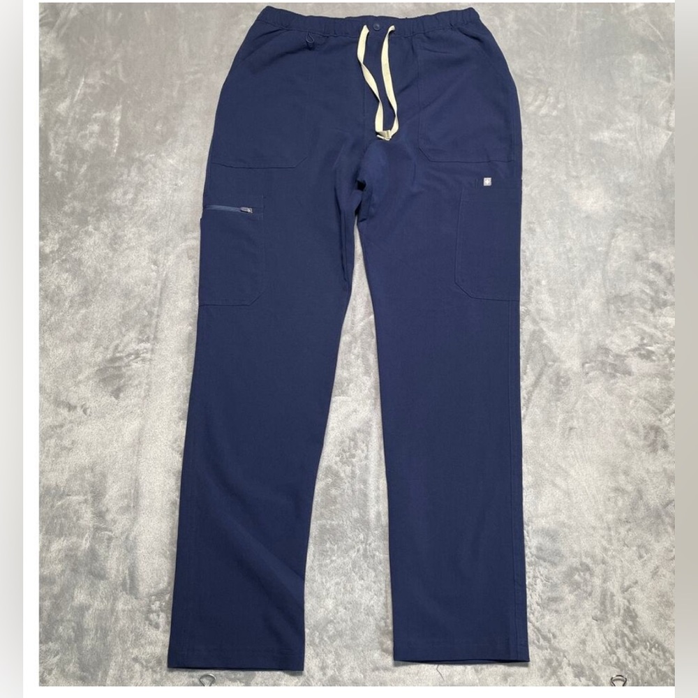 Figs Pants Mens Large Blue Cairo Cargo Scrubs Medical Nurse Uniform Pockets